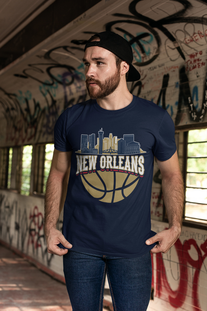 New Orleans Basketball Skyline Shirt
