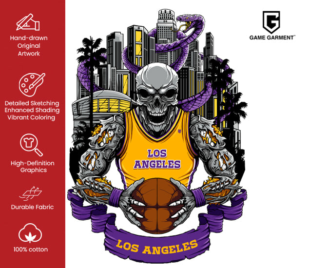 Los Angeles Skull Basketball Shirt